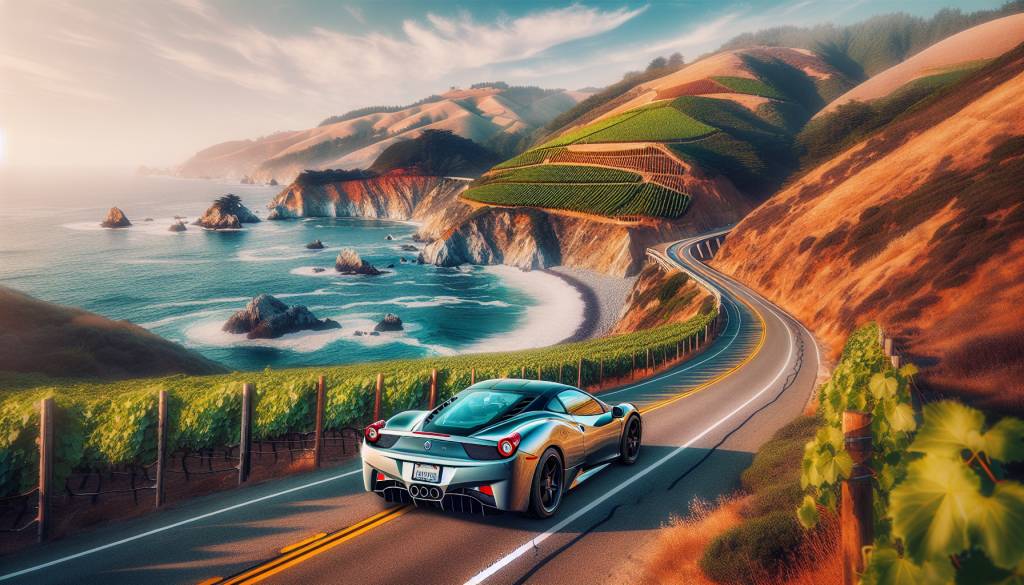 Road trip californien en supercar : de la Pacific Coast Highway à Napa Valley